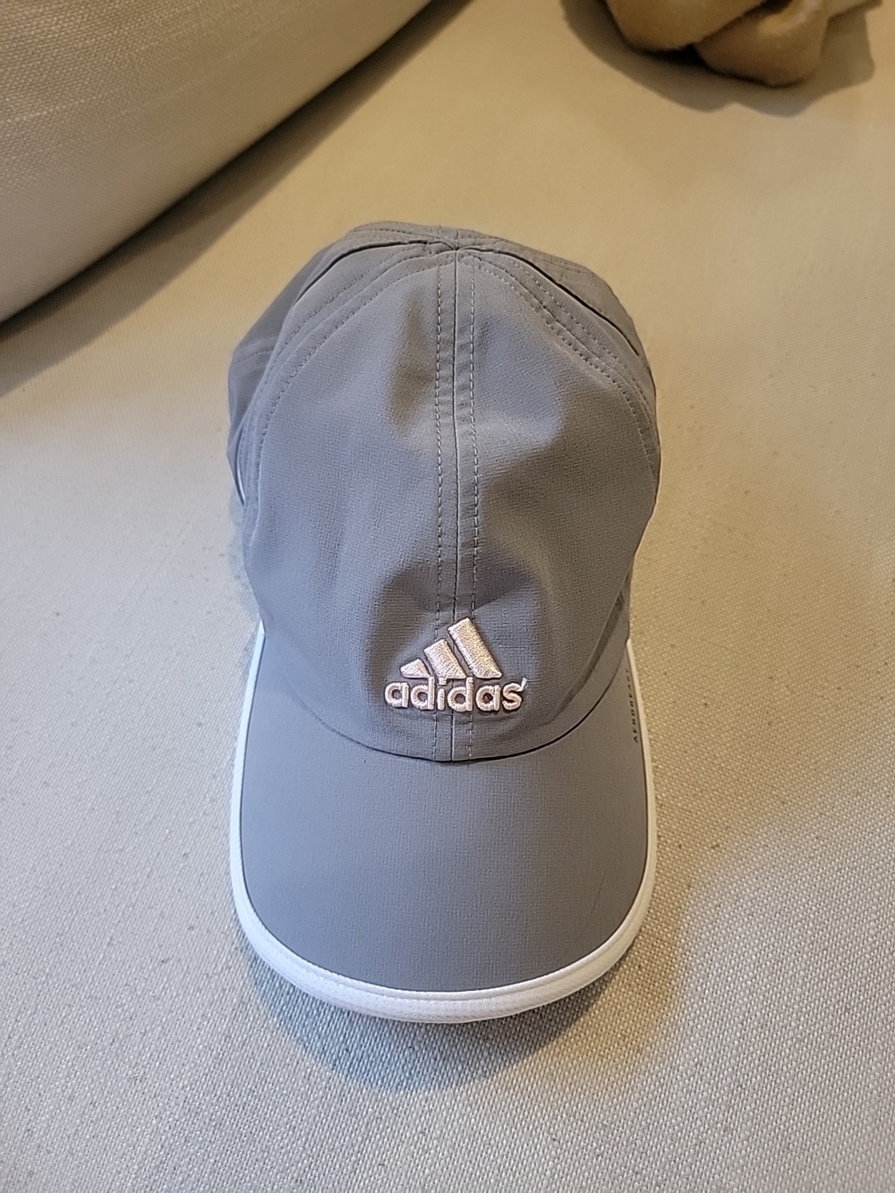 Adidas Woman's Running Hat Adizero Climacool Gray Pink Adjustable Lightweight